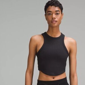 lululemon Hold Tight Cropped Tank Top – Black – Size 8